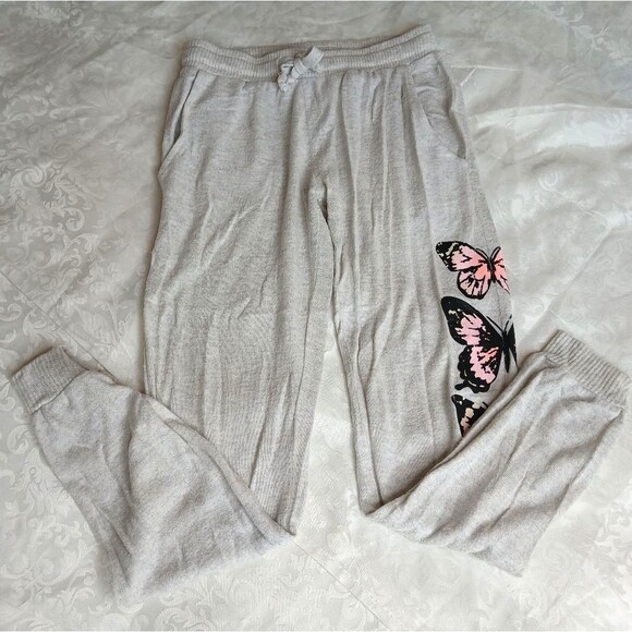 VINTAGE HAVANA Girls Butterfly Sweatsuit Soft / Light Fleece Jogger Hoodie 10/12 - Picture 9 of 11